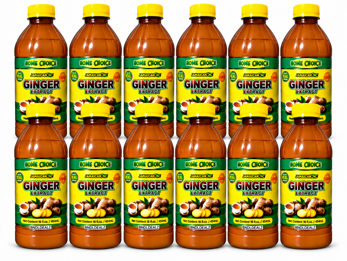 Extrait de gingembre jamaïcain Home Choice, lot de 3 bouteilles de 454 ml (16 fl oz) chacune