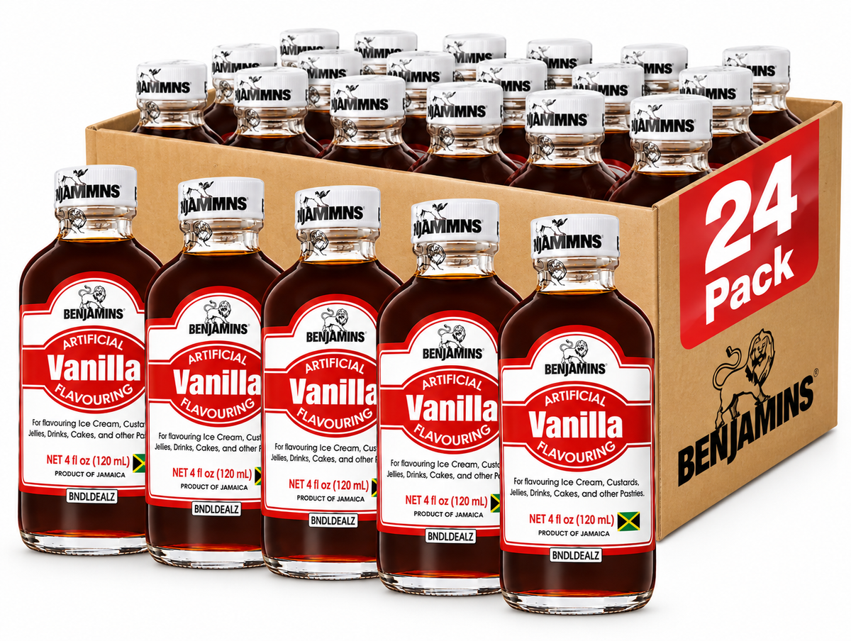 Benjamins Artificial Vanilla Flavouring 4 fl oz (120mL) | Jamaican Baking Vanilla