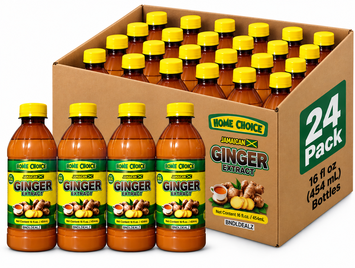 Extrait de gingembre jamaïcain Home Choice, lot de 3 bouteilles de 454 ml (16 fl oz) chacune
