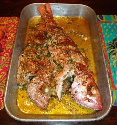 Jamaican curry snapper fish prepared with Betapac Curry Powder
