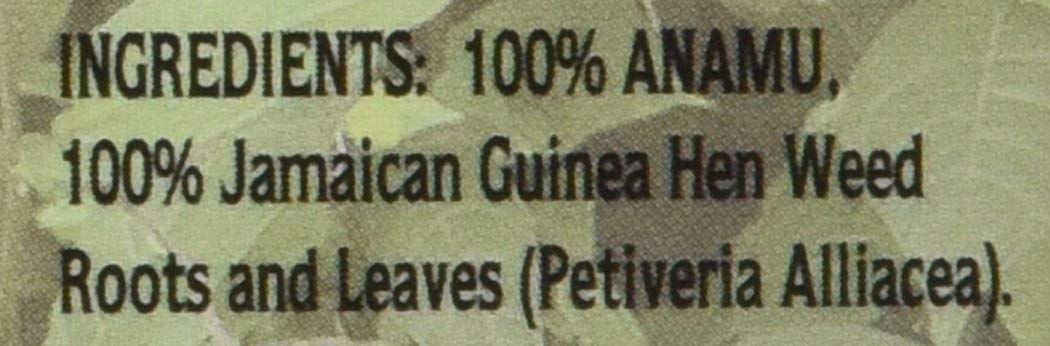 Sipacupa Guinea Hen Anamu Tea Bags 12 Pack ingredients made with 100% Jamaican Guinea Hen Weed roots and leaves