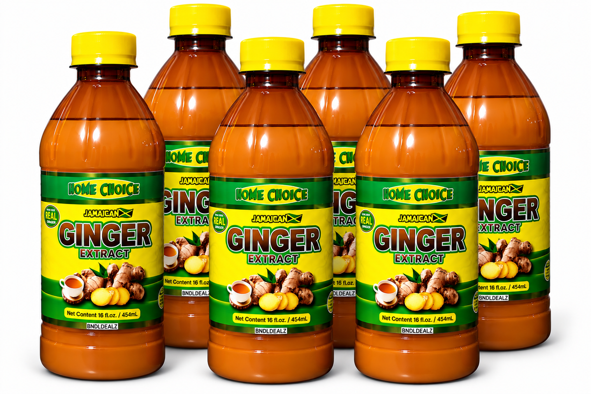 Extrait de gingembre jamaïcain Home Choice, lot de 3 bouteilles de 454 ml (16 fl oz) chacune