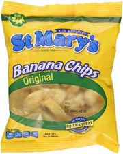 St. Mary's Original Banana Chips 24 Pack 30g Each