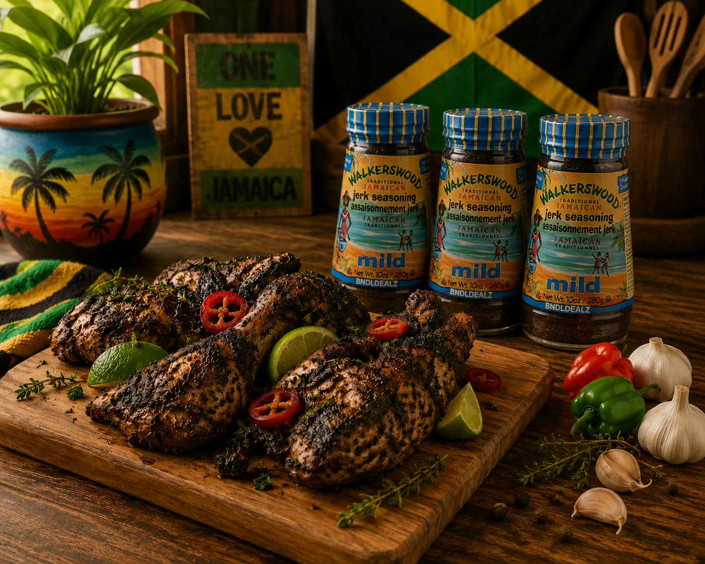 Walkerswood Jerk Seasoning MILD 3 Pack (280g Each) | Jamaican Jerk Seasoning