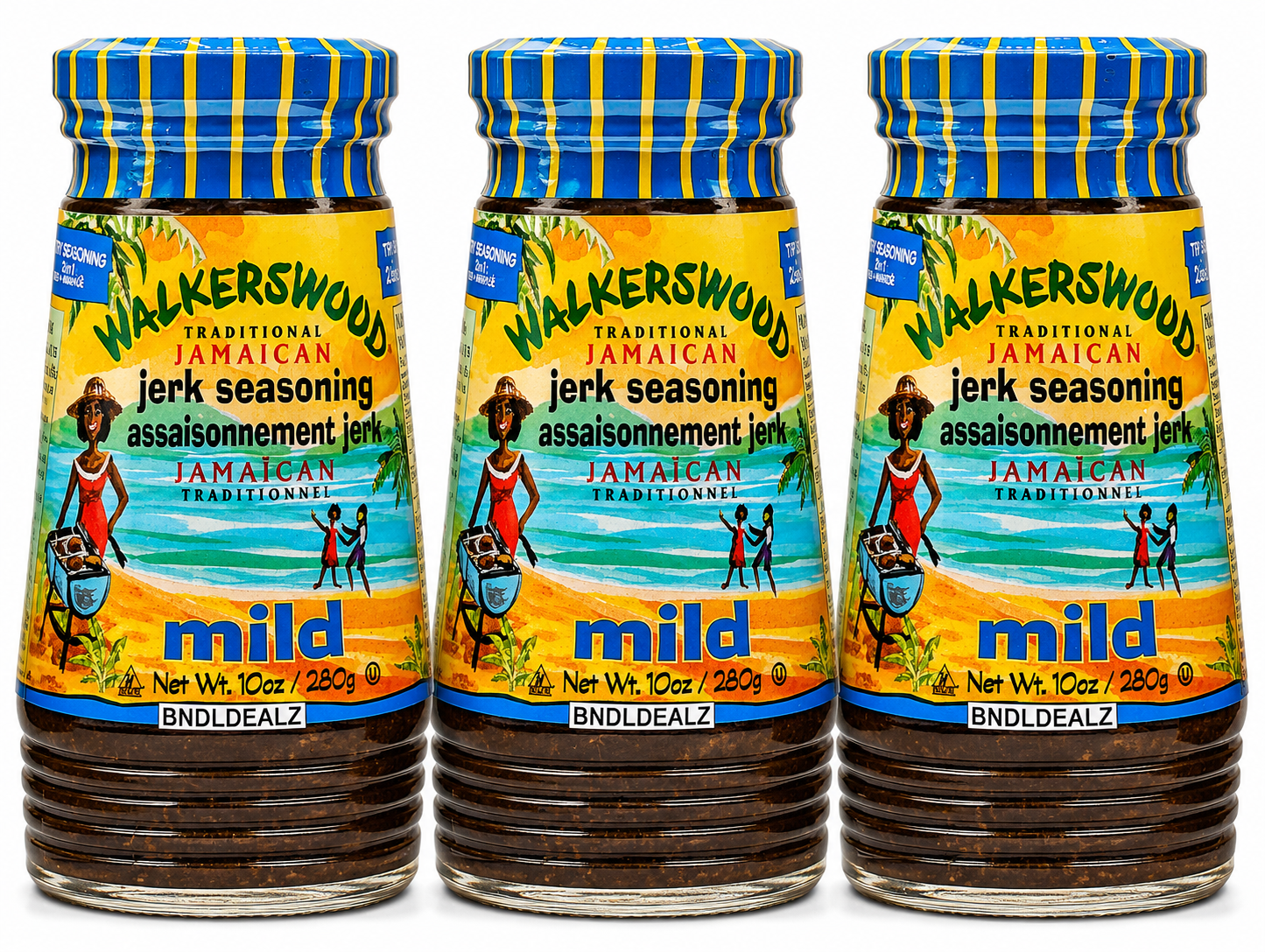 Walkerswood Jerk Seasoning MILD 3 Pack (280g Each) | Jamaican Jerk Seasoning