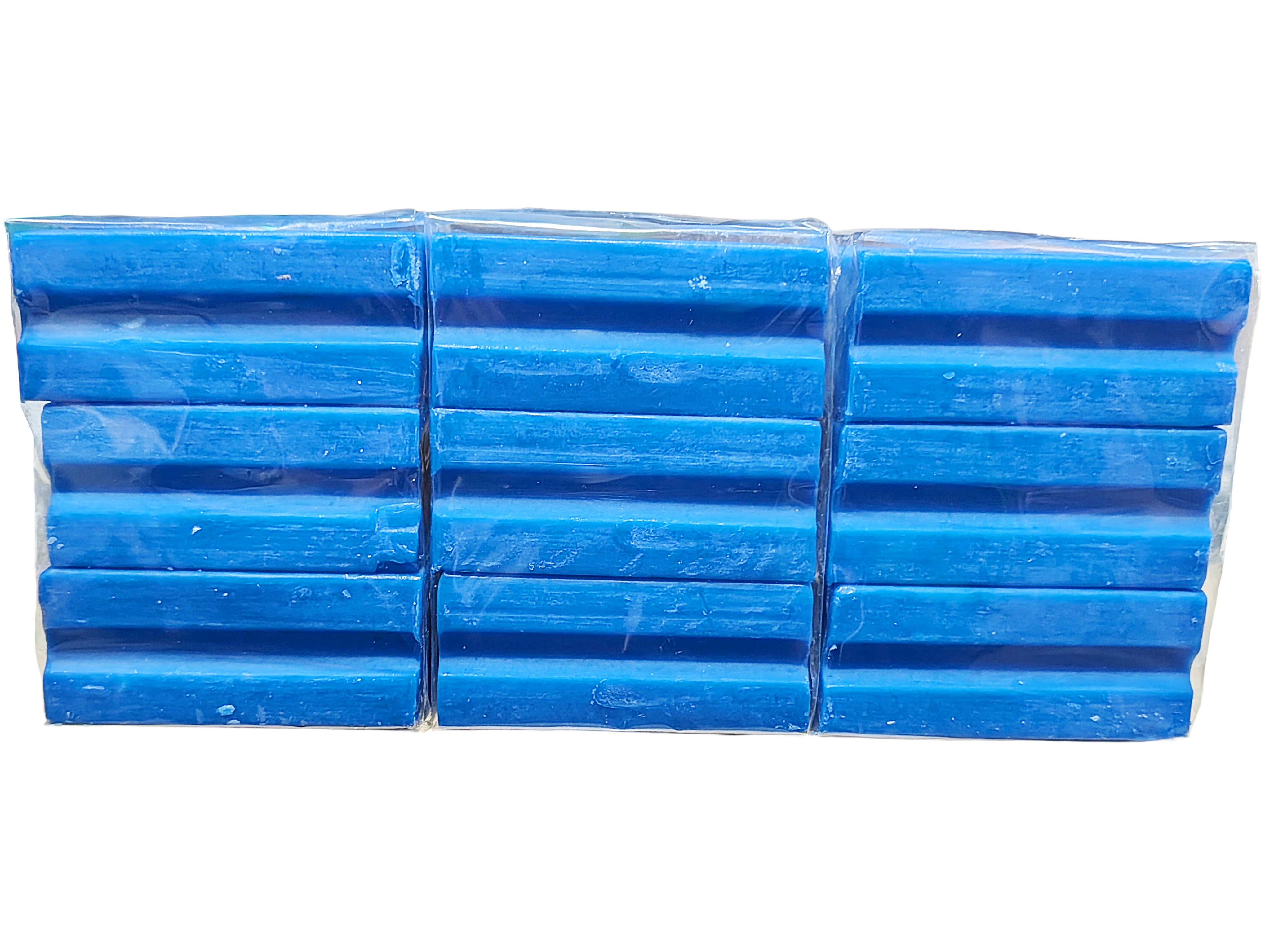 Bomber Jamaican cake soap bundle showing 9 bars of traditional Jamaican blue soap.