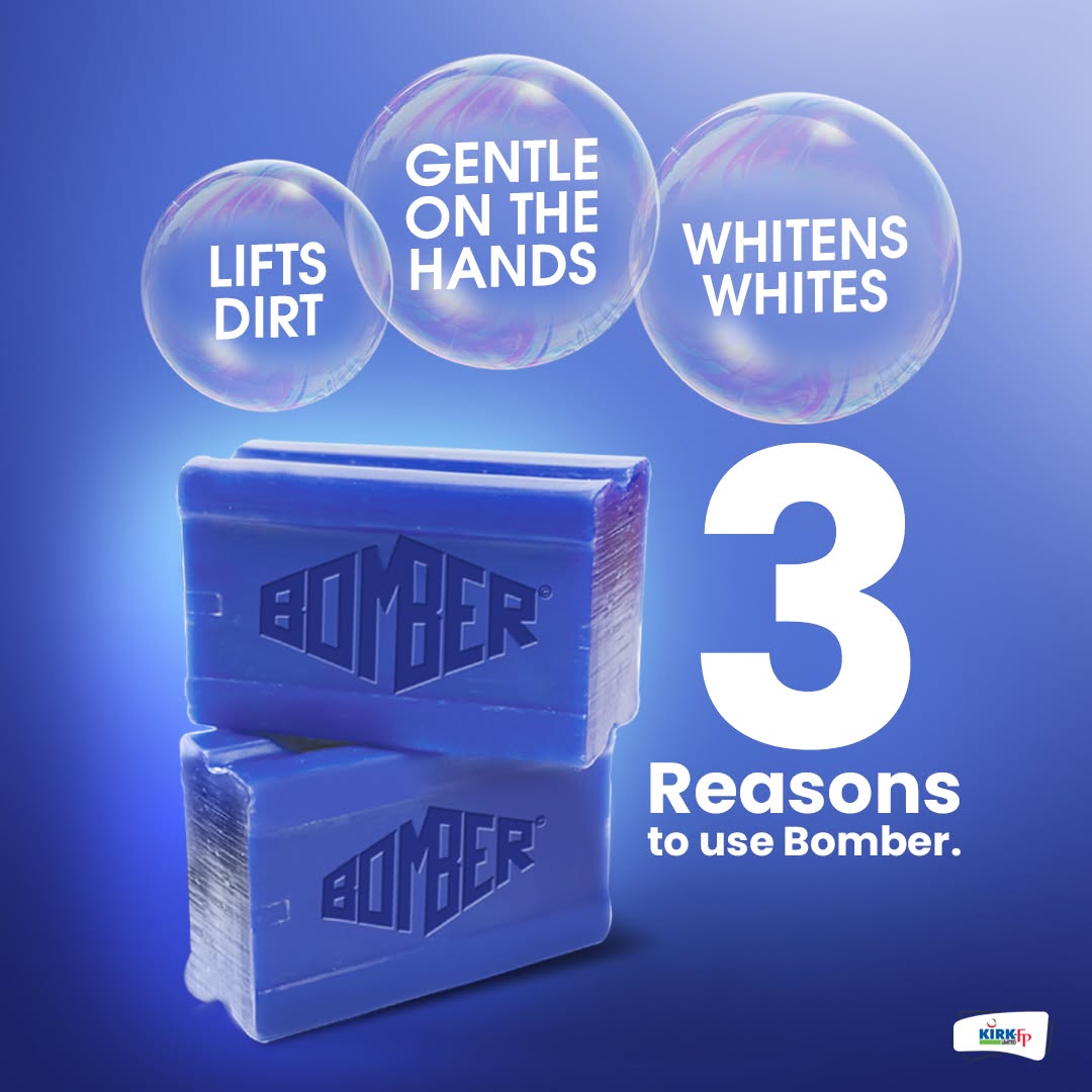 Bomber laundry soap bars lift dirt and help whiten white clothes