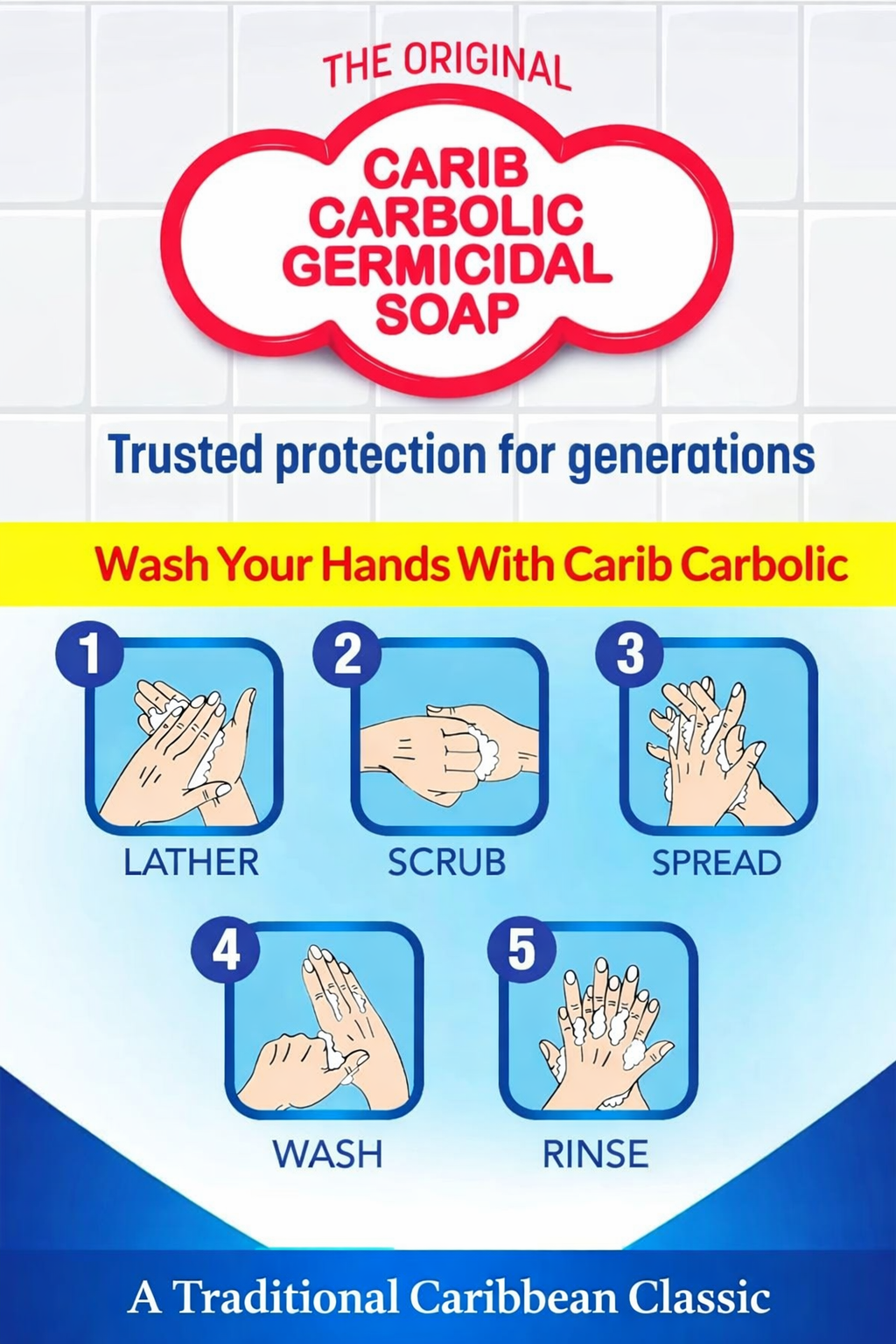 Buy Carib Carbolic Soap 12 Pack, authentic Jamaican Carbolic Soap with fast USA shipping