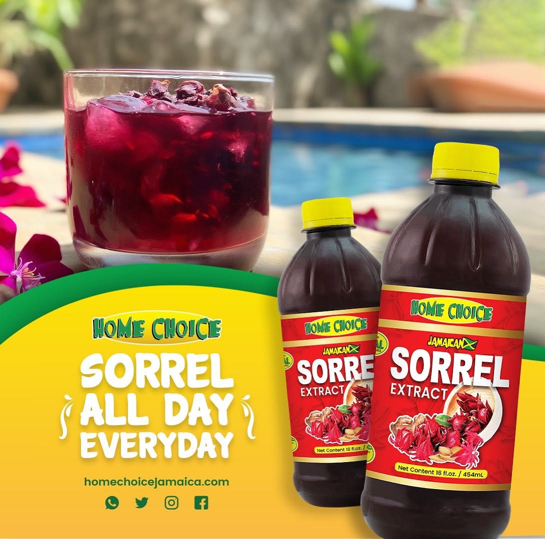 Home Choice Jamaican Sorrel Extract with prepared sorrel drink