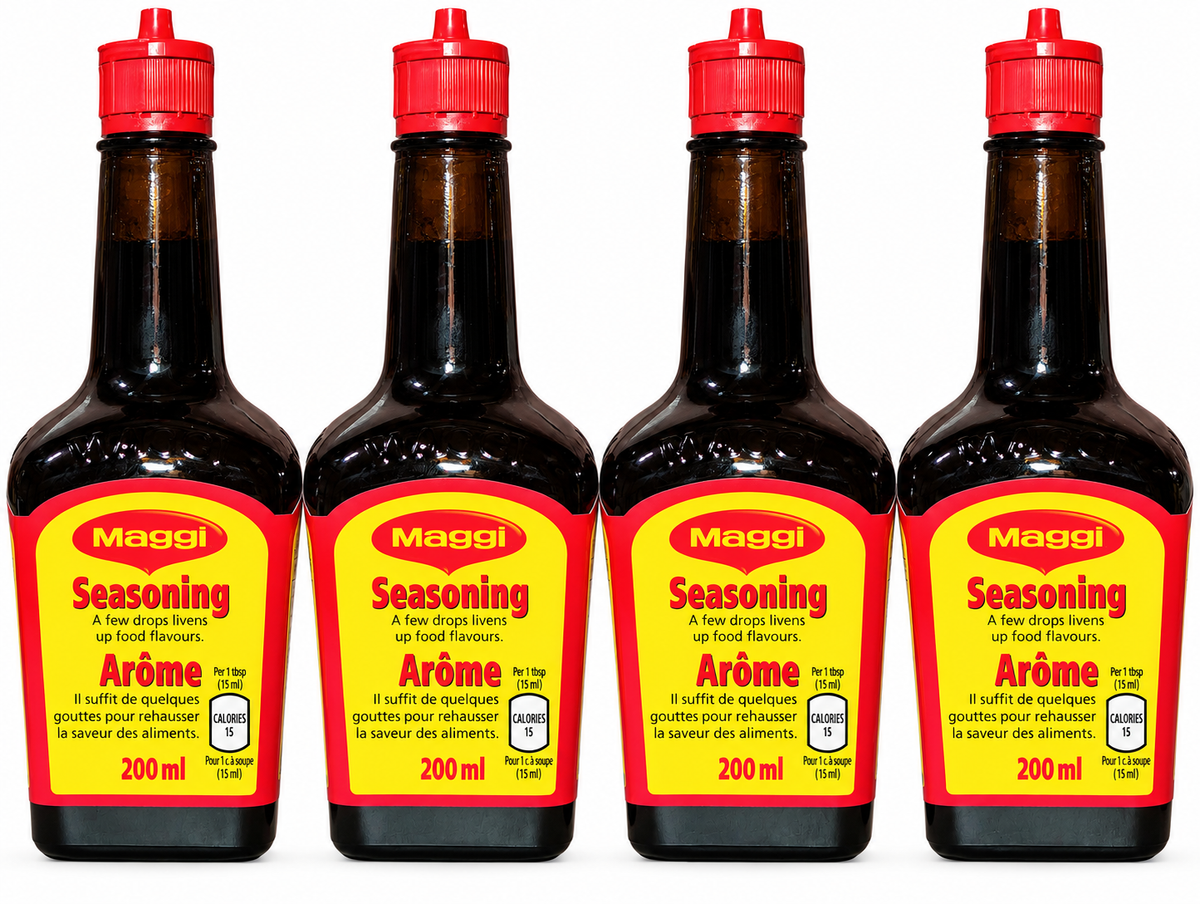 Assaisonnement liquide Maggi, lot de 2 flacons de 200 mL chacun | Sauce d'assaisonnement tout usage