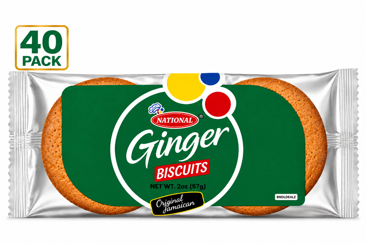 Paquet de 10 biscuits au gingembre National | Snacks jamaïcains