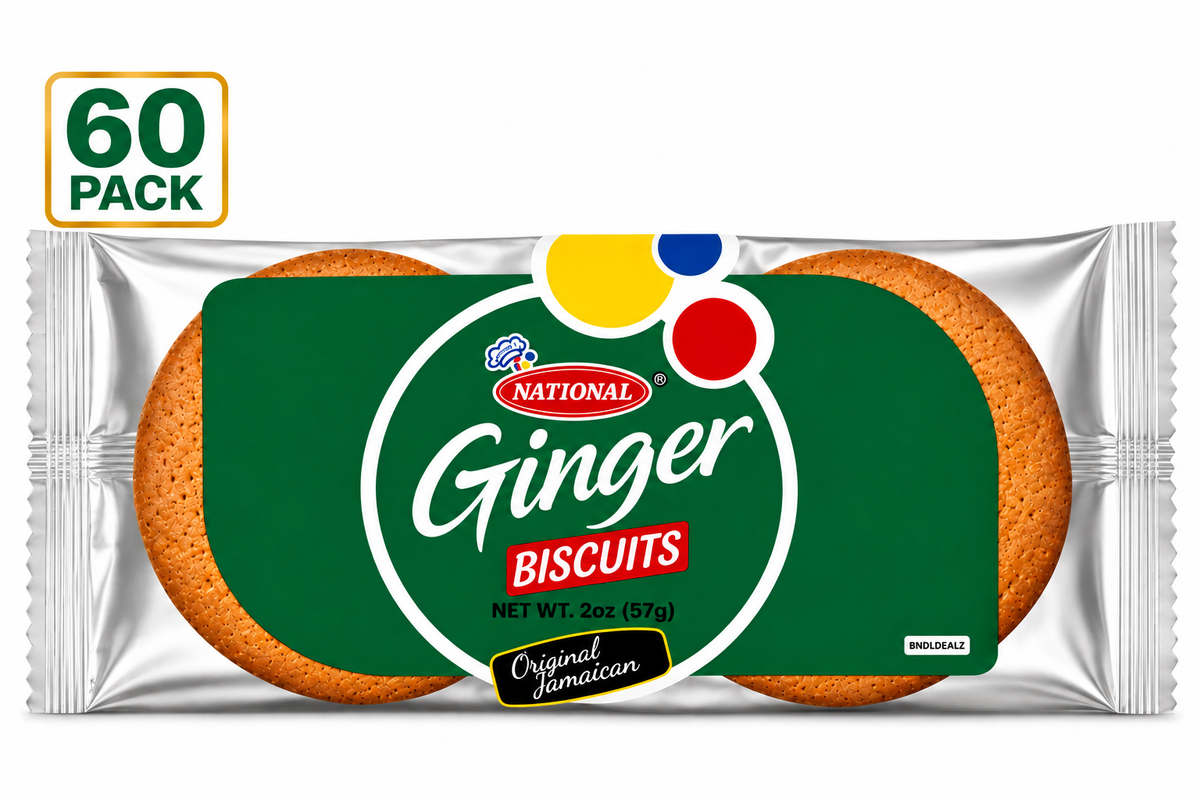 Paquet de 10 biscuits au gingembre National | Snacks jamaïcains