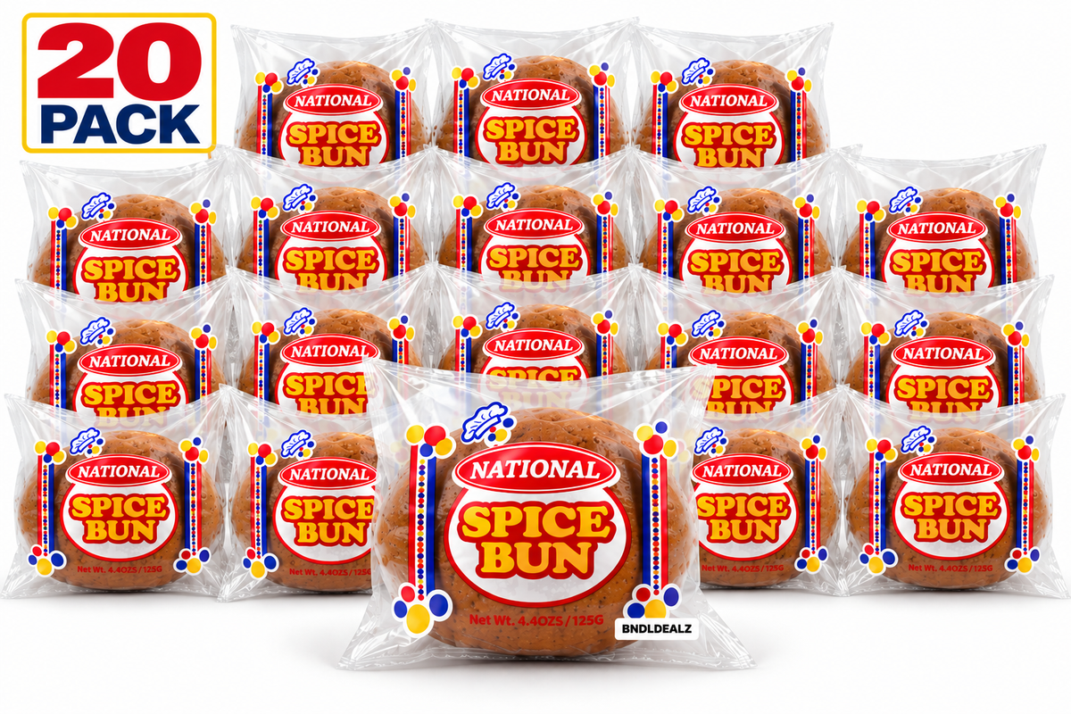 Lot de 12 pains aux épices National (125 g chacun) | Authentique pain rond jamaïcain