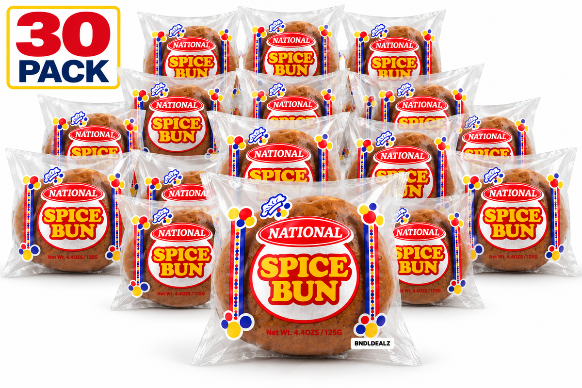 Lot de 12 pains aux épices National (125 g chacun) | Authentique pain rond jamaïcain