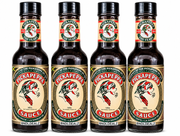 Pick a Pepper Sauce Original 4 Pack 5 fl oz bottles on white background, authentic Jamaican gourmet sauce professionally bundled by BNDLDEALZ.
