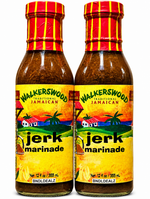 Walkerswood Jamaican Jerk Marinade 2 Pack by BNDLDEALZ featuring two 355mL bottles of authentic Jamaican jerk marinade for chicken, pork, beef, seafood, vegetables and BBQ recipes.